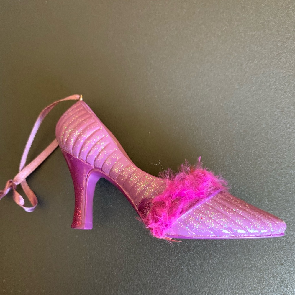 Vintage Ceramic Lady High Heel Shoe Figurine